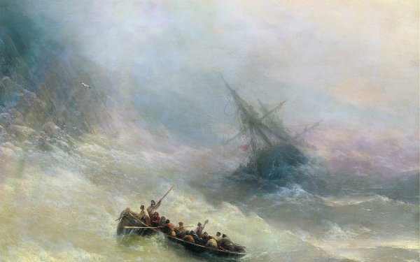 Fantasy Ship Ocean Painting HD Wallpaper | Background Image