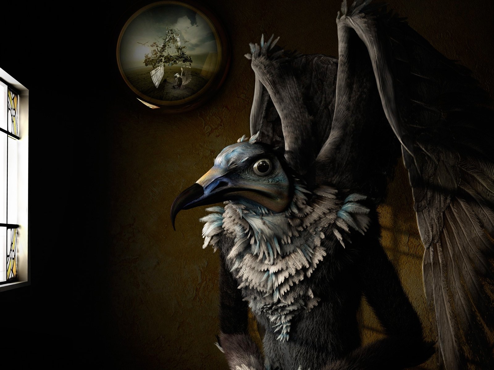 Download Feather Wings Bird Fantasy Creature Wallpaper