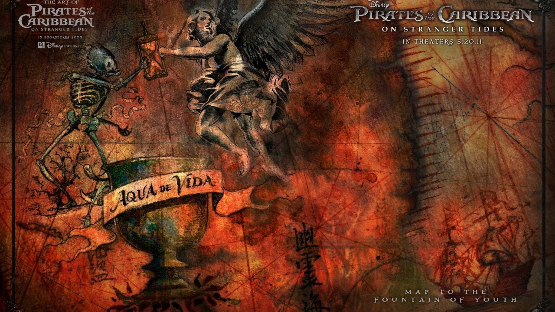 Download Angel Map Movie Pirates Of The Caribbean: On Stranger Tides HD Wallpaper