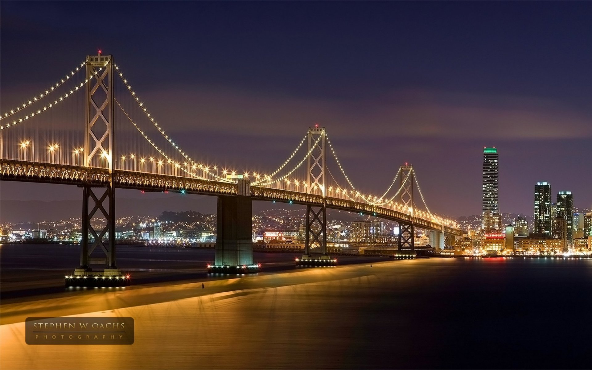 Download Man Made Bay Bridge HD Wallpaper