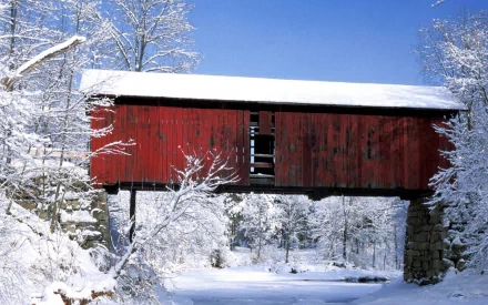 man made covered bridge HD Desktop Wallpaper | Background Image