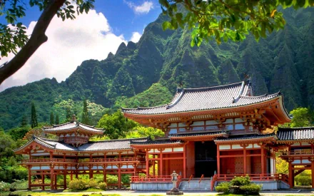 religious byodo-in temple HD Desktop Wallpaper | Background Image