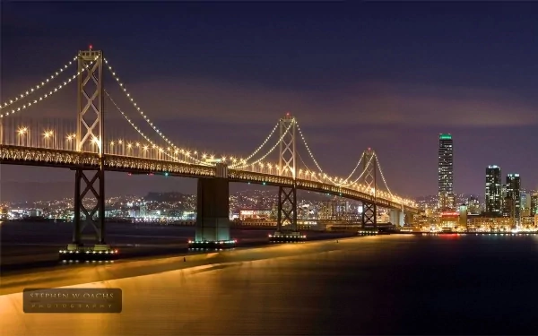 man made Bay Bridge HD Desktop Wallpaper | Background Image