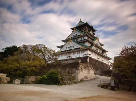 man made Osaka Castle HD Desktop Wallpaper | Background Image
