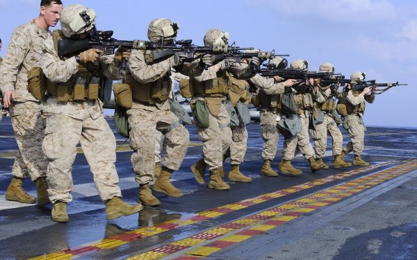 Military Marine Marines Gun Soldier USS Kearsarge HD Wallpaper | Background Image