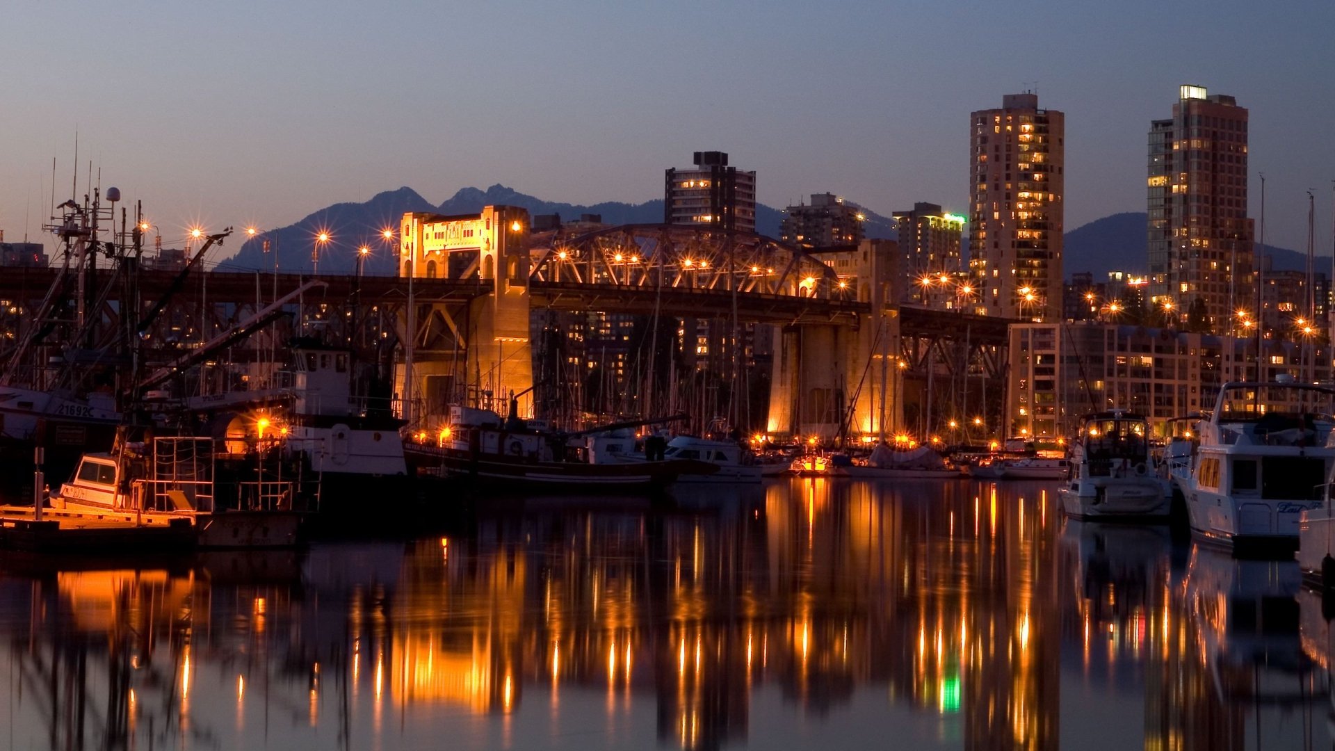 Download Man Made Burrard Bridge HD Wallpaper