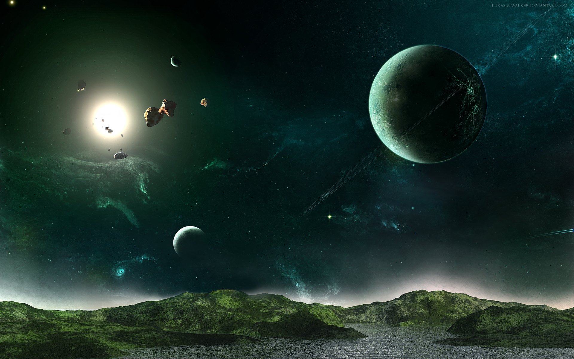 Download Sci Fi Landscape HD Wallpaper