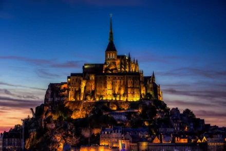 France religious Mont Saint- Michel HD Desktop Wallpaper | Background Image