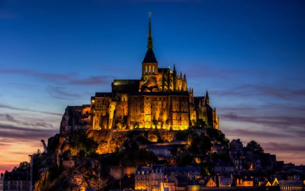 France religious Mont Saint- Michel HD Desktop Wallpaper | Background Image