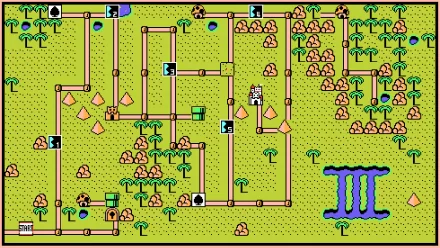 HD PC desktop wallpaper featuring the world map from the video game Super Mario Bros. 3, showcasing paths, castles, and various terrain elements in retro pixel art style.