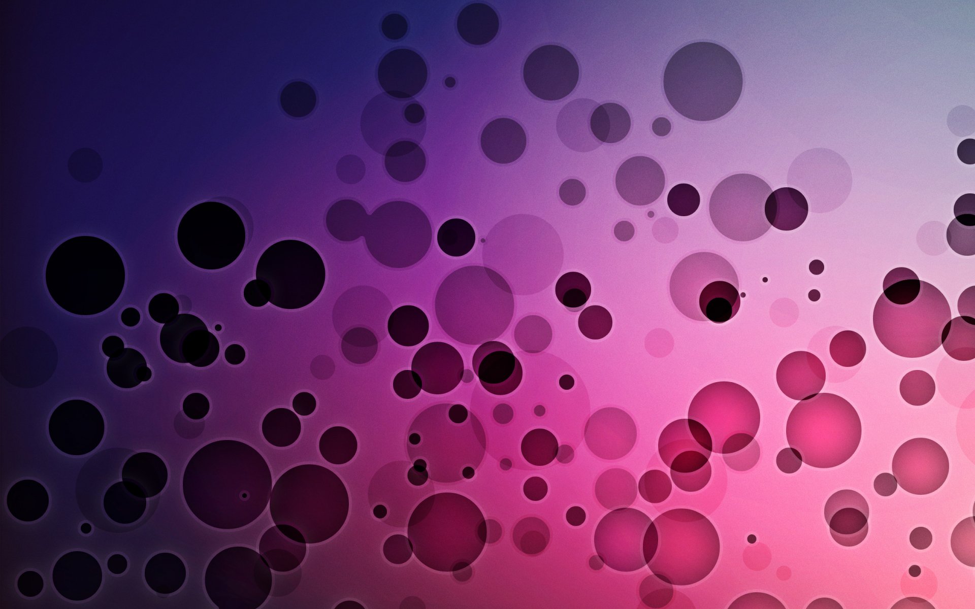 Abstract circles: overlapping purple and pink disks and bokeh on a soft gradient — 2K Quad HD PC desktop wallpaper and background.