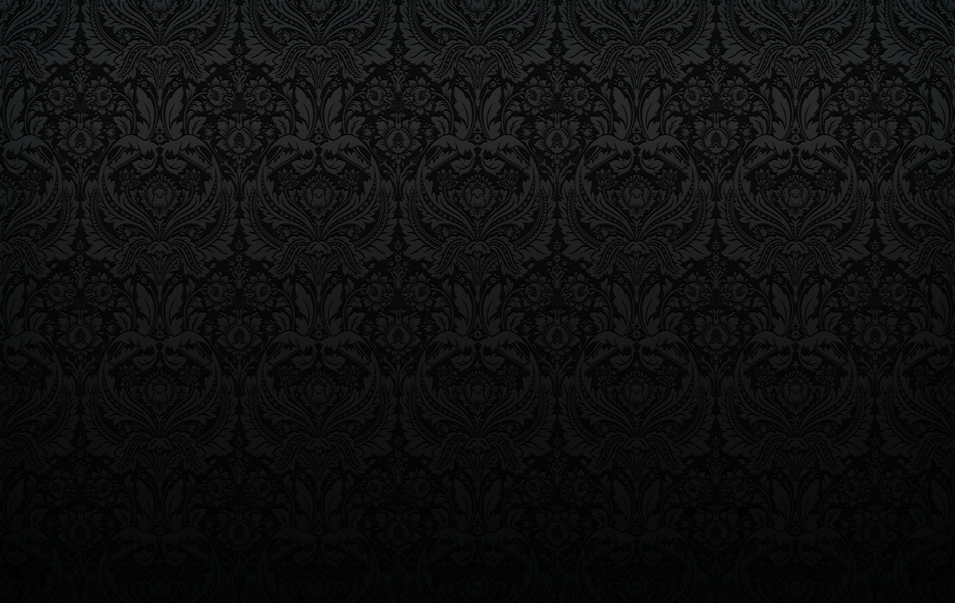 HD PC desktop wallpaper featuring an abstract, dark floral pattern with intricate details and a subtle textured design.