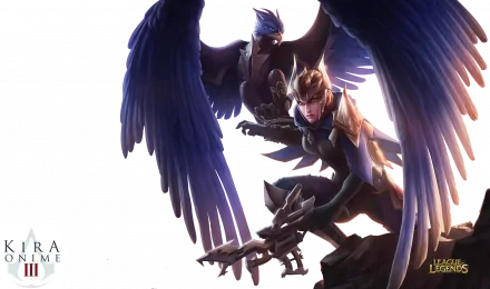 A stunning HD wallpaper featuring Quinn from League of Legends, poised for action with her companion, highlighting the dynamic and vibrant art of the game.