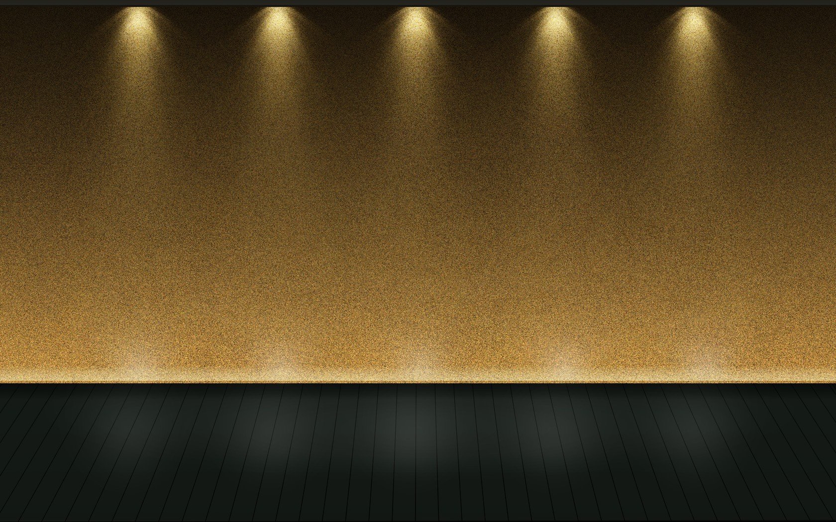 HD PC desktop wallpaper featuring a man-made textured wall with warm lighting and a dark floor, creating a minimalist and modern indoor setting.