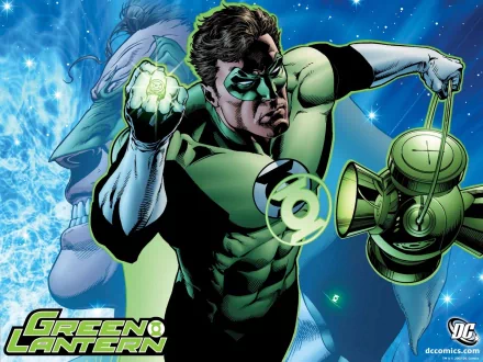 A dynamic image of Hal Jordan as Green Lantern from DC Comics, showcasing his power and determination in Green Lantern: Rebirth, rendered in vibrant HD for desktop wallpaper.