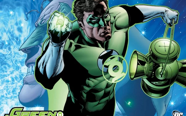 A dynamic image of Hal Jordan as Green Lantern from DC Comics, showcasing his power and determination in Green Lantern: Rebirth, rendered in vibrant HD for desktop wallpaper.