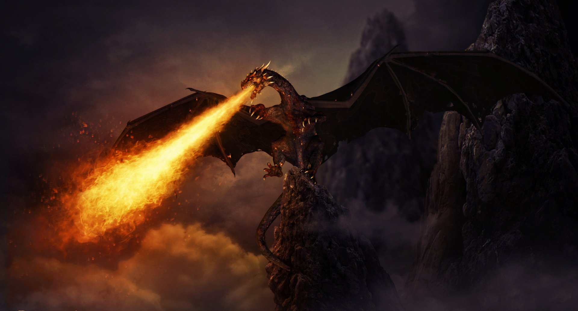 Fierce Dragon: An Epic HD Wallpaper Adventure