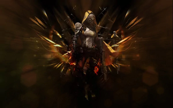 cloak Girls & Guns rifle armor cowl video game Destiny (Video Game) HD Desktop Wallpaper | Background Image