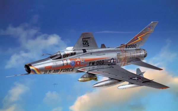 military North American F-100 Super Sabre HD Desktop Wallpaper | Background Image