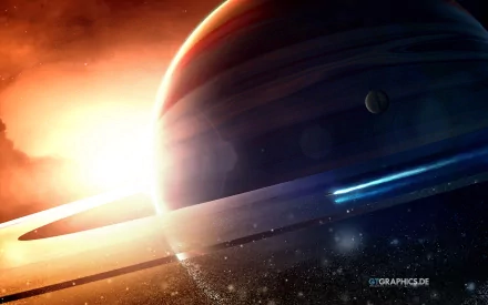 Sci Fi planetary ring HD Desktop Wallpaper | Background Image