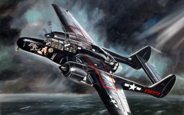 Military Northrop P-61 Black Widow Military Aircraft HD Wallpaper | Background Image