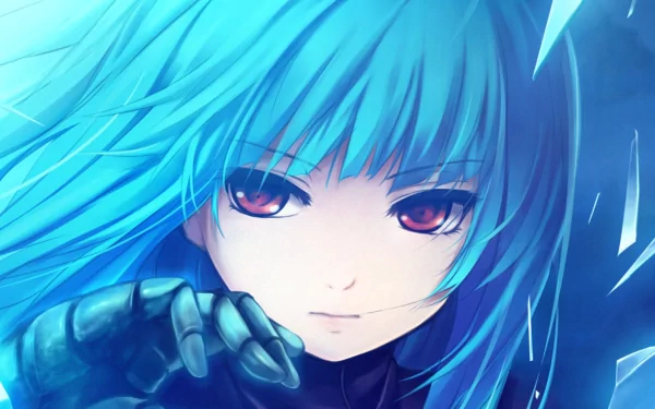 Kula Diamond from the video game The King of Fighters is prominently featured in this HD PC desktop wallpaper, showcasing her striking blue hair and intense gaze.