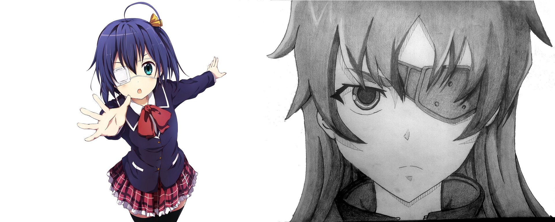 Download Rikka Takanashi Mirai Nikki Minene Uryu Love Chunibyo & Other Delusions Anime Crossover HD Wallpaper