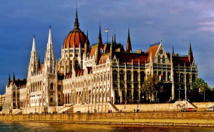 man made Hungarian Parliament Building HD Desktop Wallpaper | Background Image