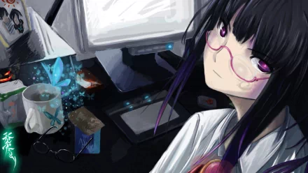 glasses Anime Original HD Desktop Wallpaper | Background Image