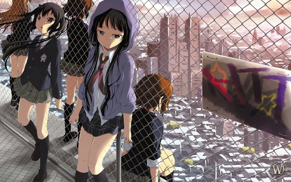 Anime K-ON! Azusa Nakano Yui Hirasawa Tsumugi Kotobuki Mio Akiyama Ritsu Tainaka Fondo de pantalla HD | Fondo de Escritorio