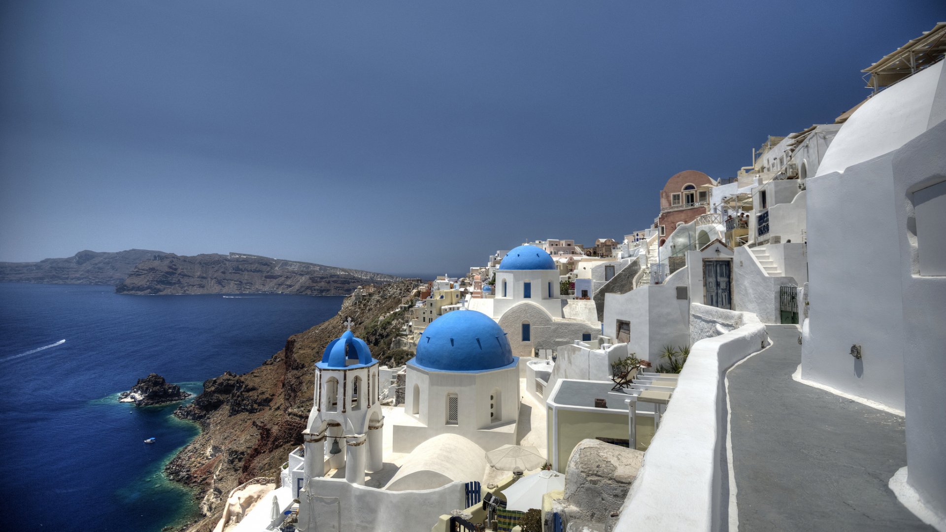Download Santorini Greece Man Made Village HD Wallpaper