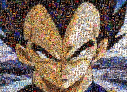 A vibrant HD desktop wallpaper featuring a mosaic of images centered around the character Vegeta from the anime Dragon Ball Z, showcasing his intense gaze and iconic hairstyle.