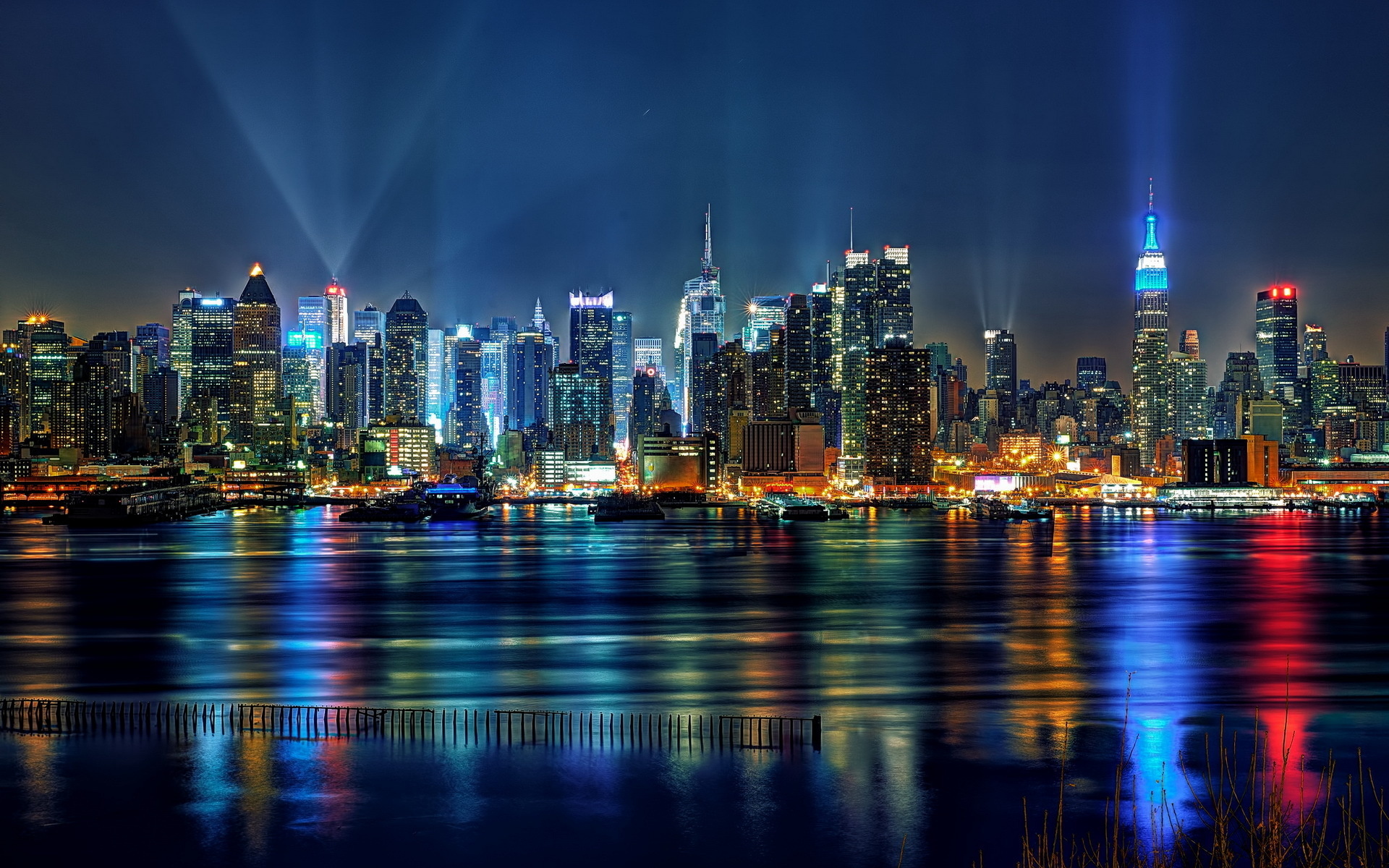 new york skyline painting wallpaper