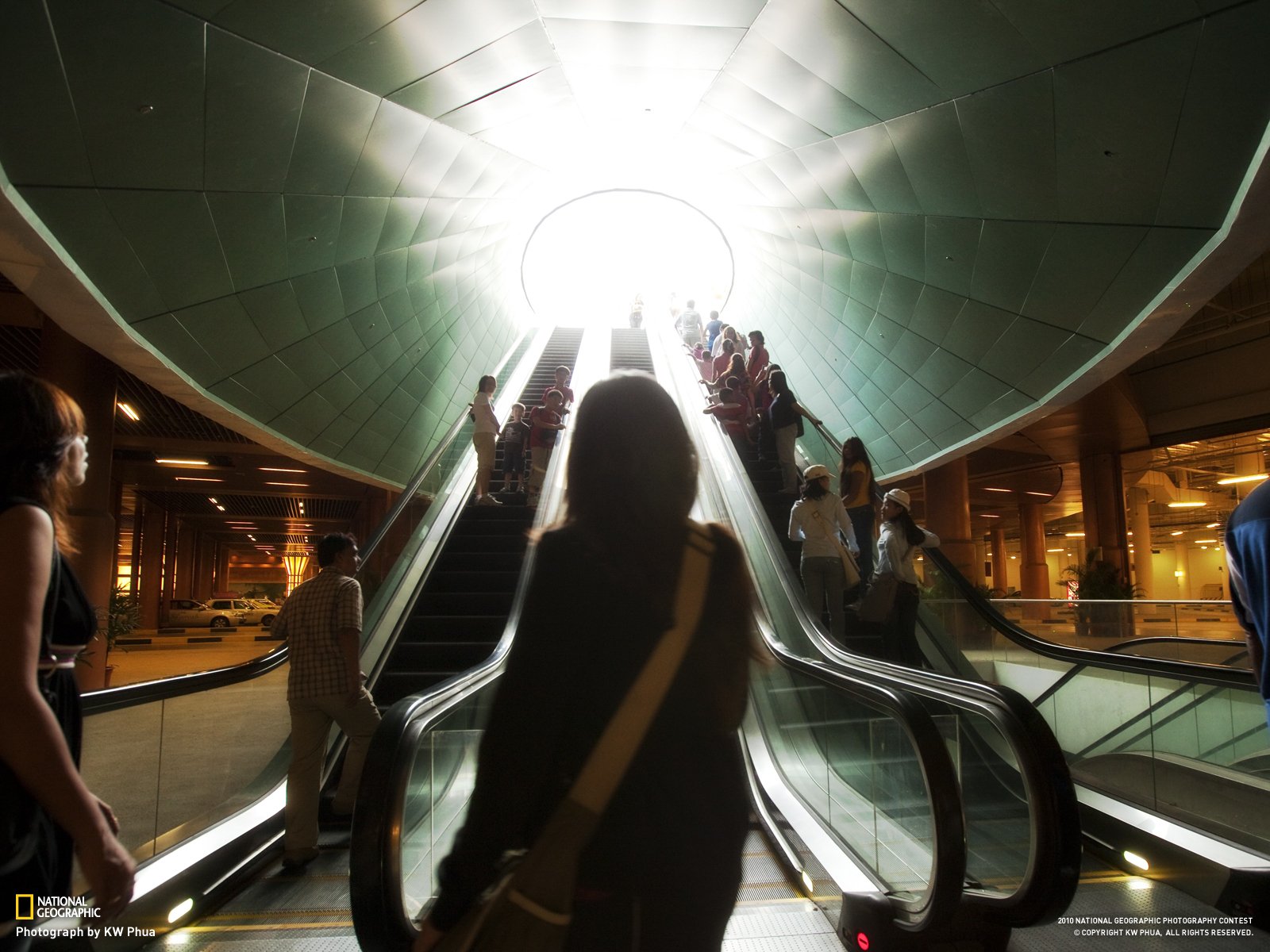 Download Man Made Escalator Wallpaper