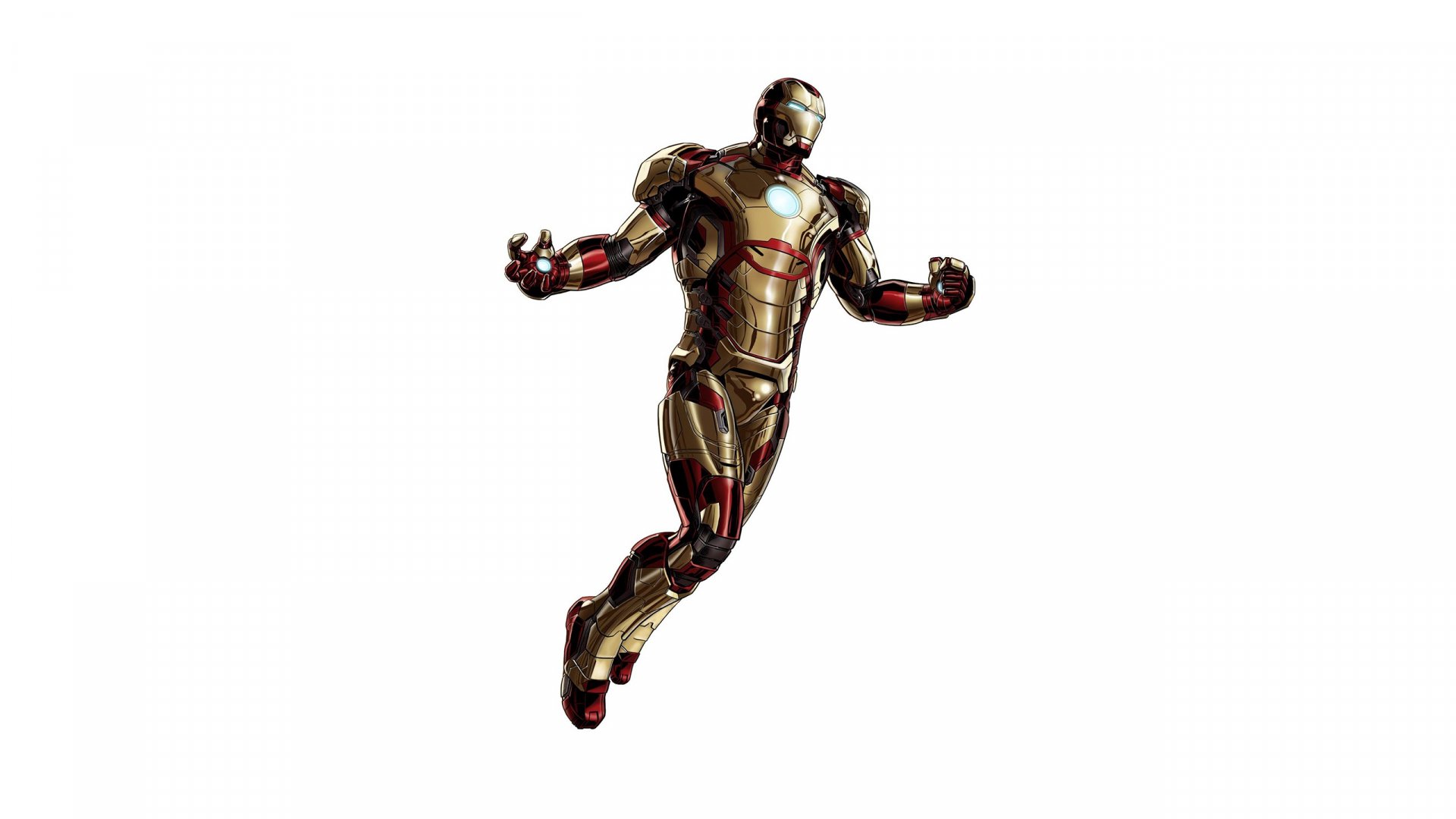 HD PC desktop wallpaper featuring Iron Man, the Marvel Comics superhero, flying dynamically in his iconic suit from the movie.