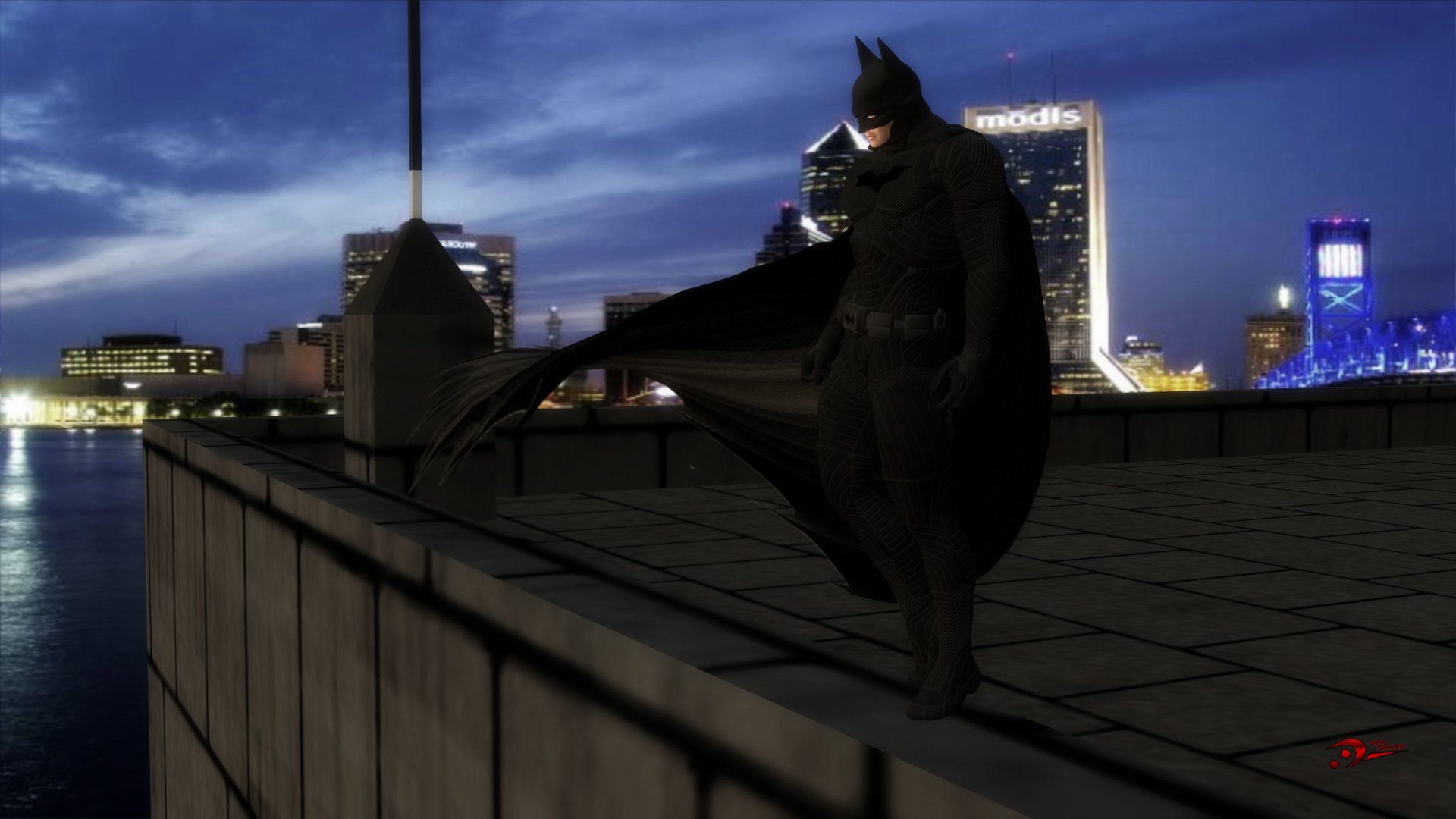 Batman on watch by Spydraxis