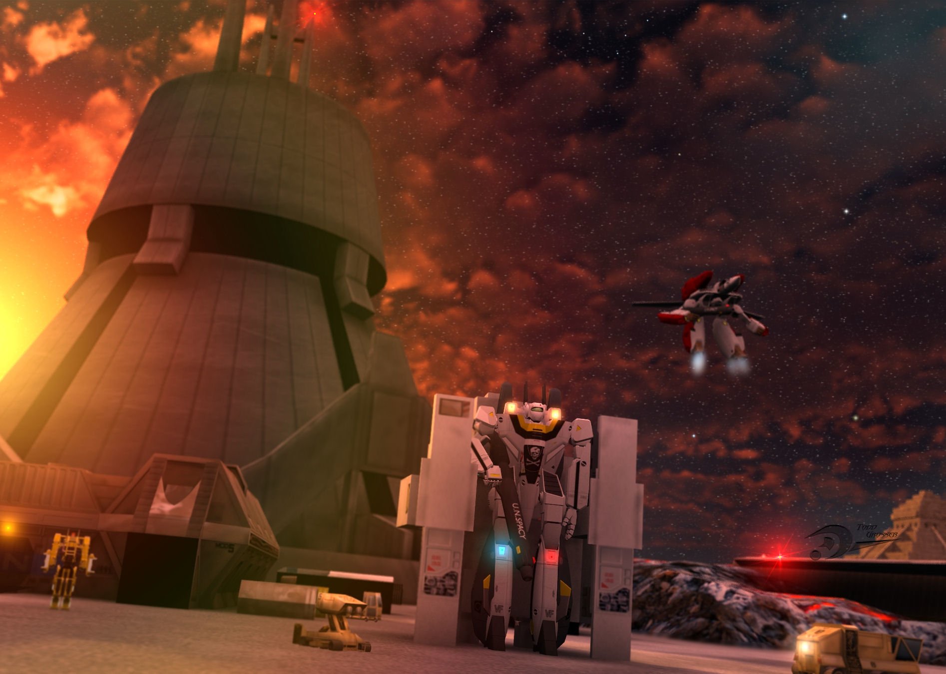 Robotech on Marsbase by Spydraxis