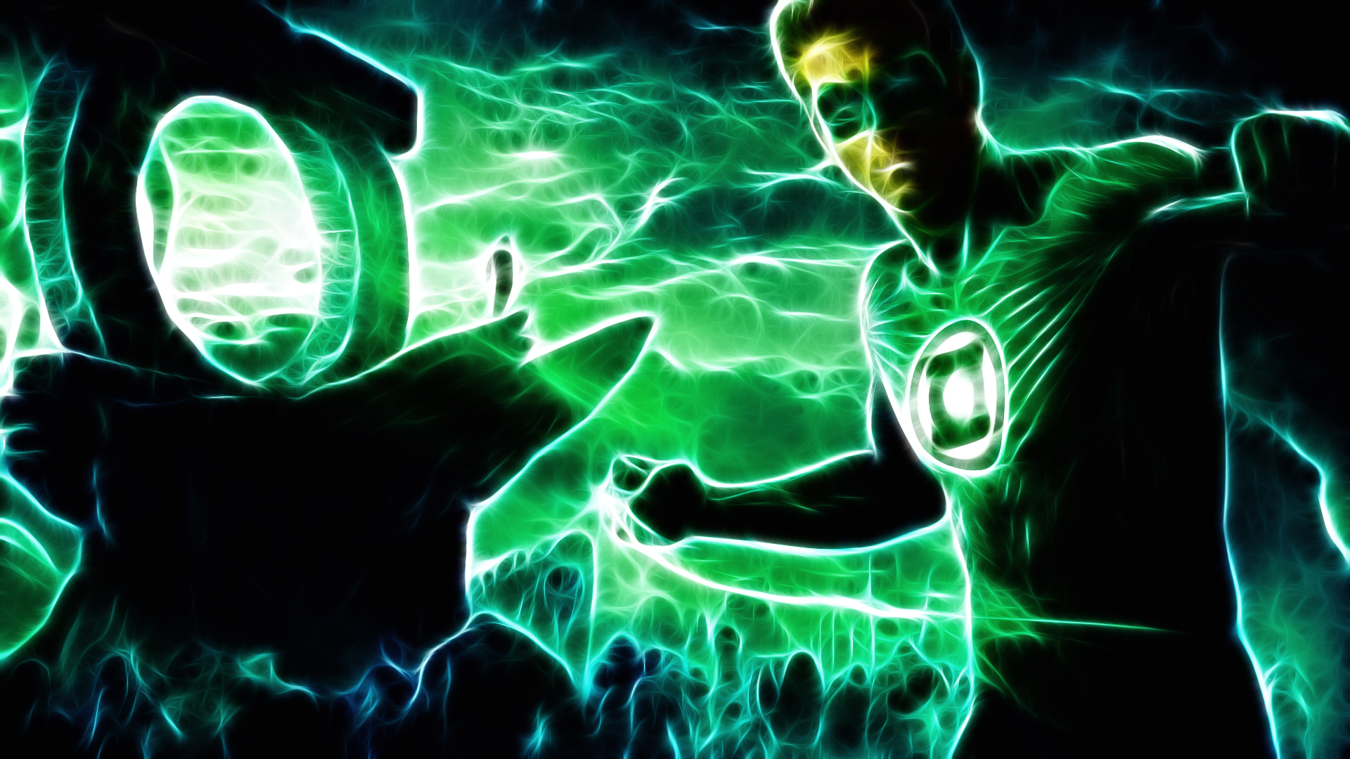 cartoon black green lantern full imager