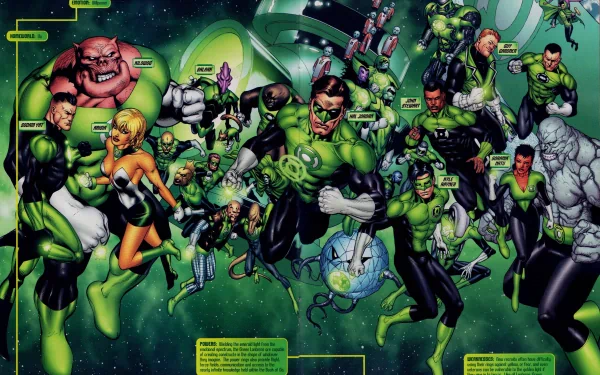 Arisia Rrab Tomar-Re Guy Gardner Kilowog (DC Comics) John Stewart (Green Lantern) Kyle Rayner Hal Jordan Green Lantern Comic Green Lantern Corps HD Desktop Wallpaper | Background Image