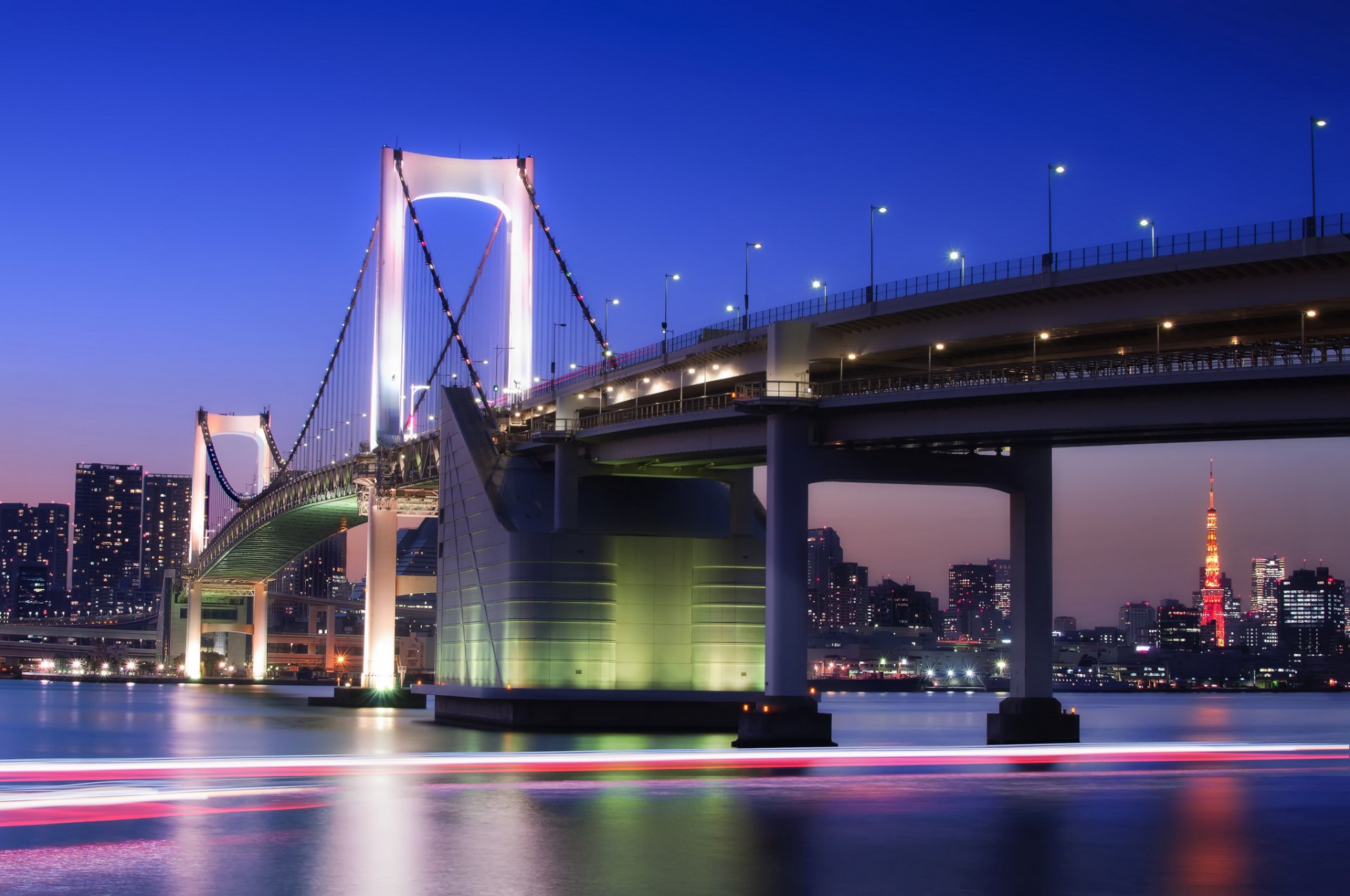 Download Japan Tokyo Man Made Rainbow Bridge Hd Wallpaper