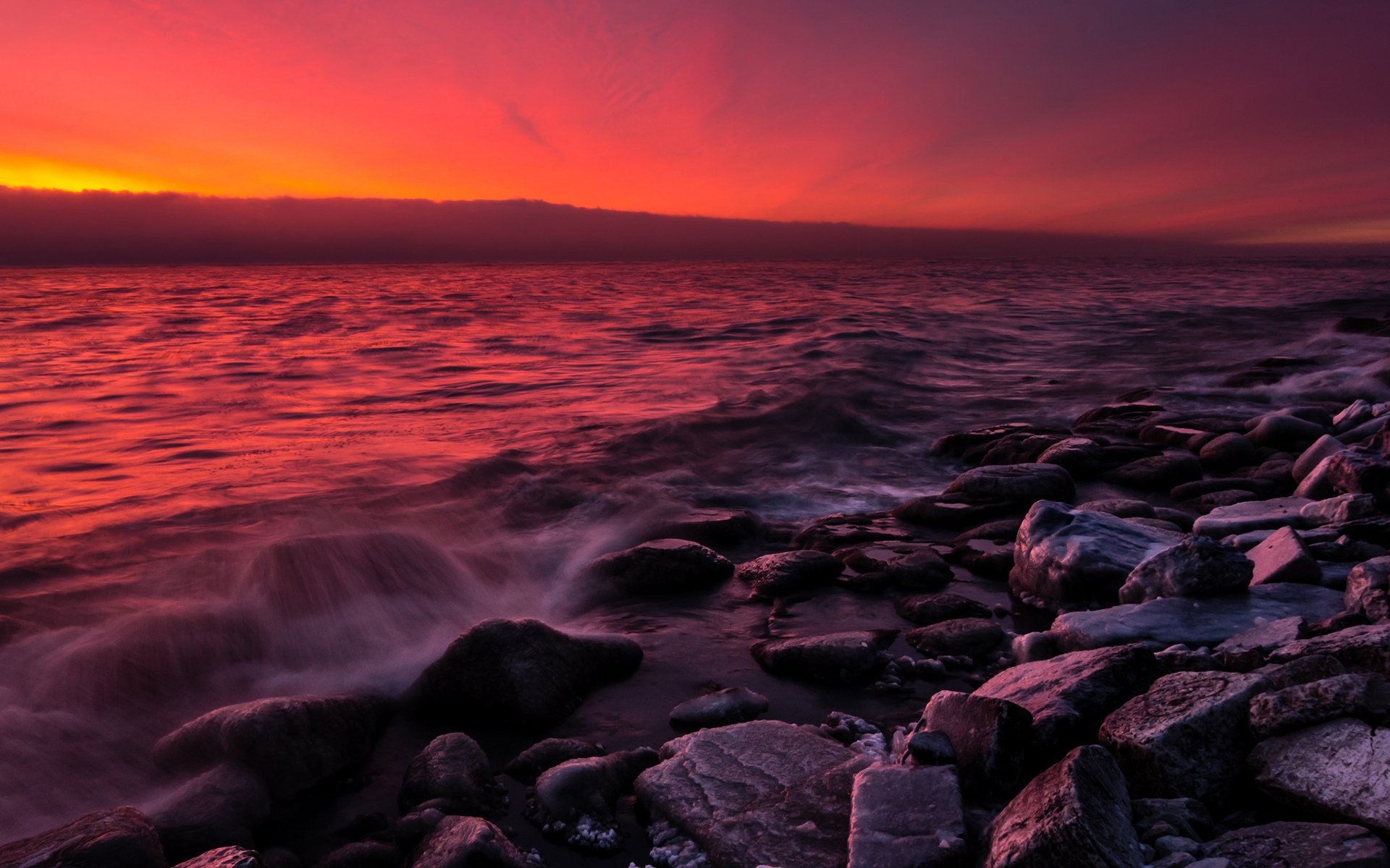 Top Rocky Sunset Wallpaper