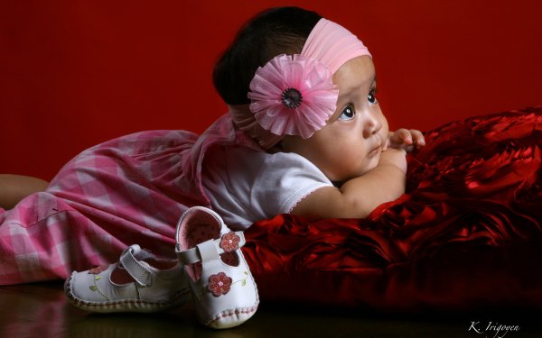 Photography Baby Pillow Headband Bow Shoe HD Wallpaper | Background Image