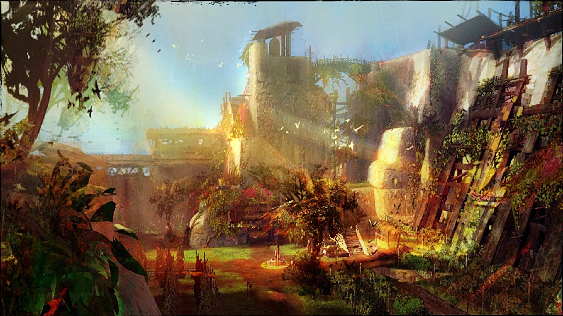 Eldvin Monastery by Shaely | 1920x1080 | Wallpaper Abyss