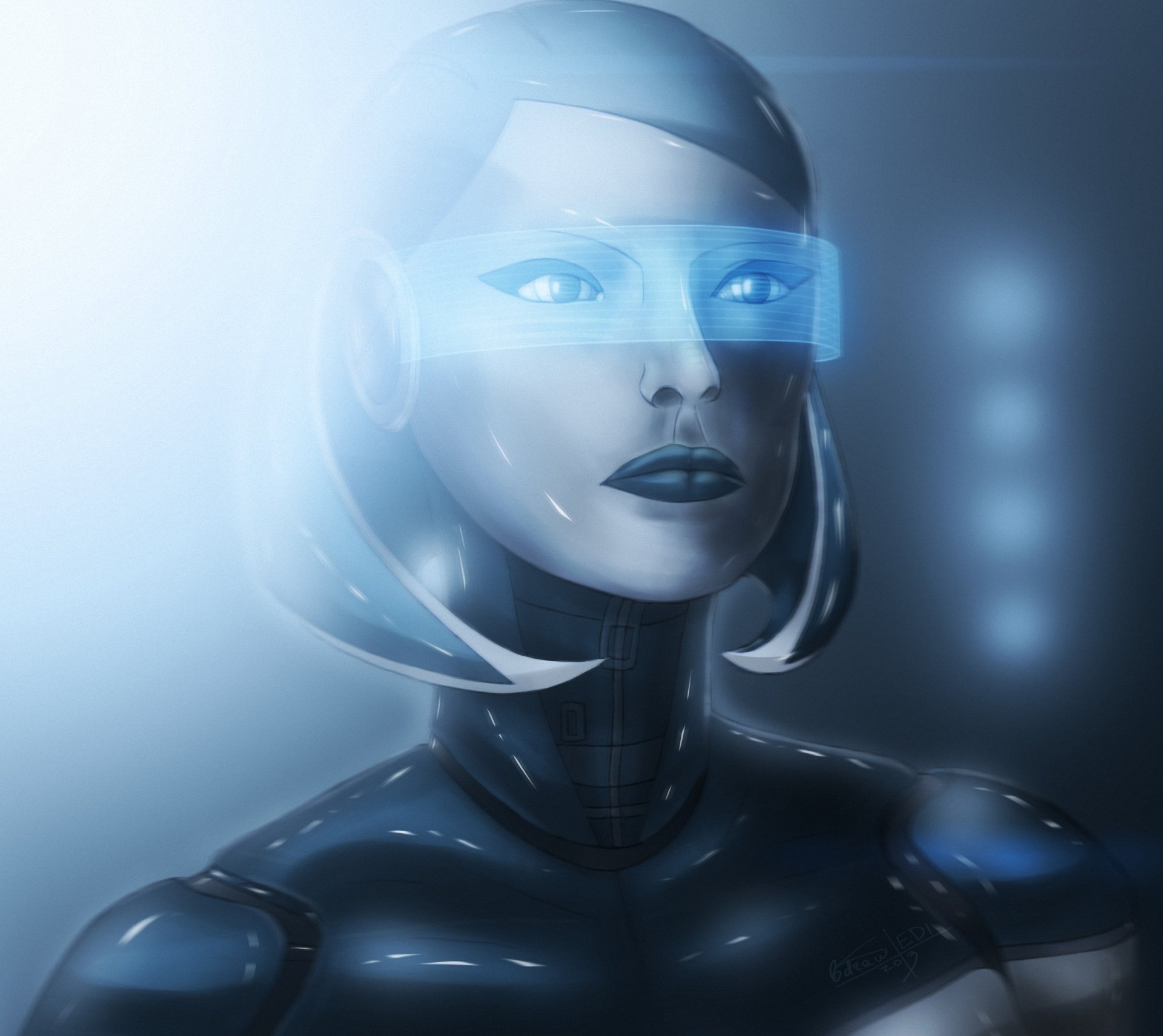 Ии арт. Mass Effect робот сузи. Робот сузи из масс эффекта 3. Сузи масс эффект 2. Сузи и Легион.