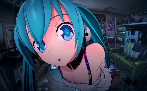Anime Vocaloid Hatsune Miku Kopfhörer HD Wallpaper | Hintergrund