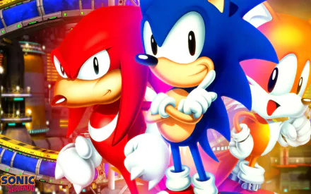 Sonic the Hedgehog Miles 'Tails' Prower Knuckles the Echidna video game Sonic the Hedgehog 3 & Knuckles HD Desktop Wallpaper | Background Image