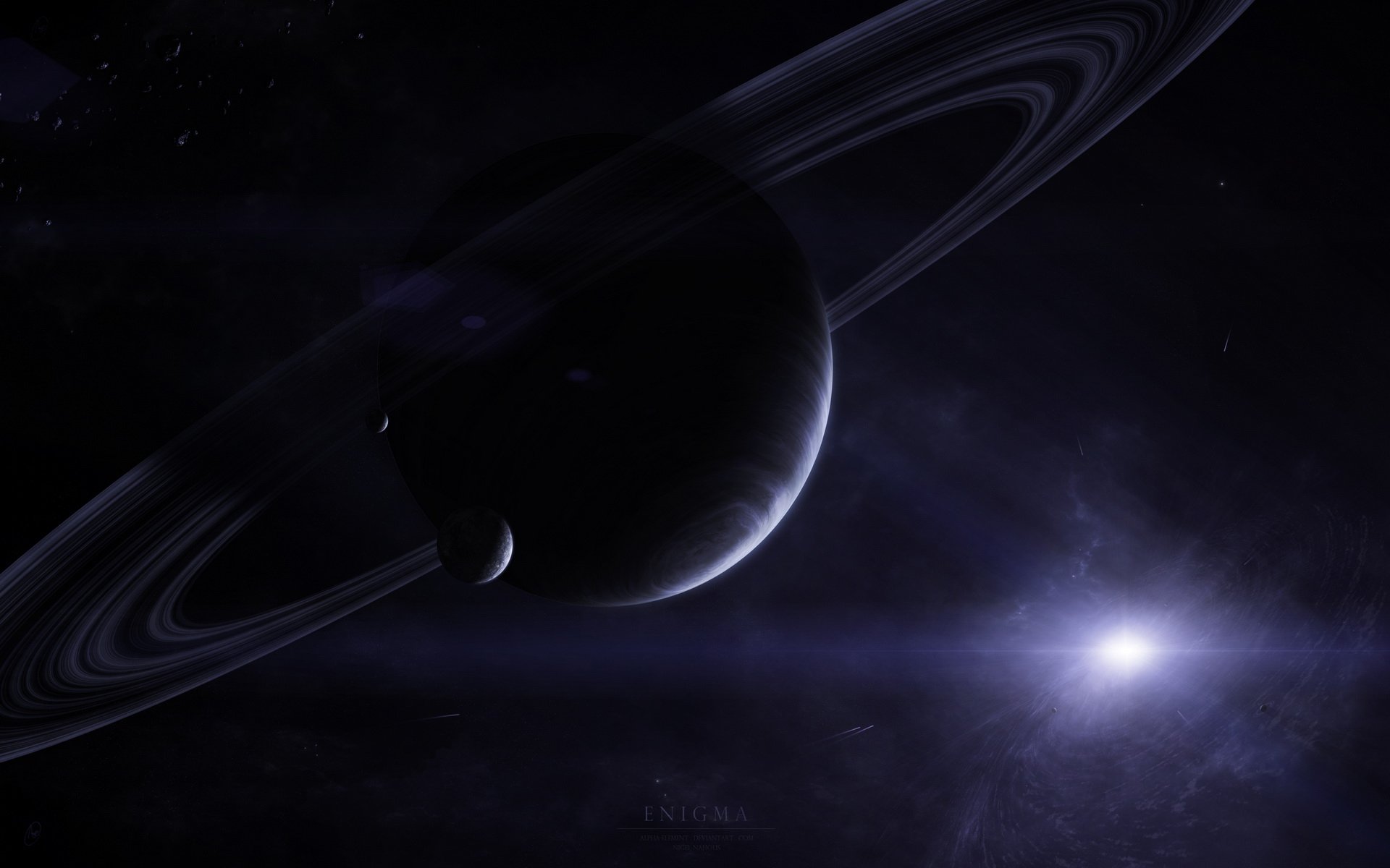 Download Sci Fi Planetary Ring HD Wallpaper