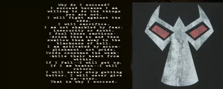 HD PC desktop wallpaper featuring a motivational text about resilience, sacrifice, and perseverance alongside a dark, abstract graphic background.