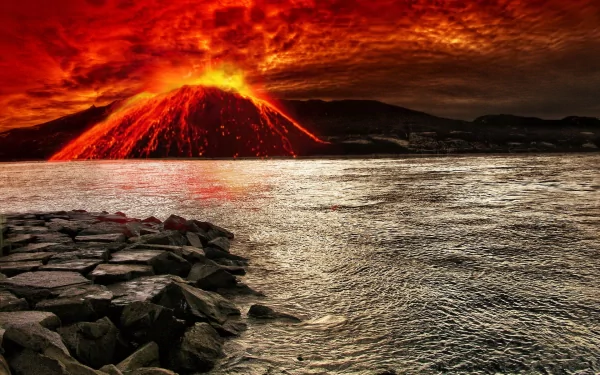 nature volcano HD Desktop Wallpaper | Background Image