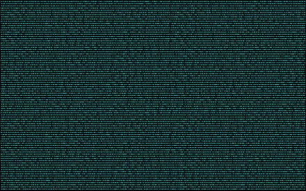 HD desktop wallpaper featuring dense streams of binary code in green on black, highlighting computer technology and digital data themes.
